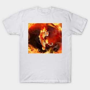 tiger in flame T-Shirt